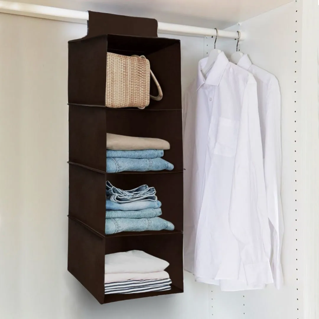 4 Layers Foldable Hanging Wardrobe Organizer (In 3 Colors)