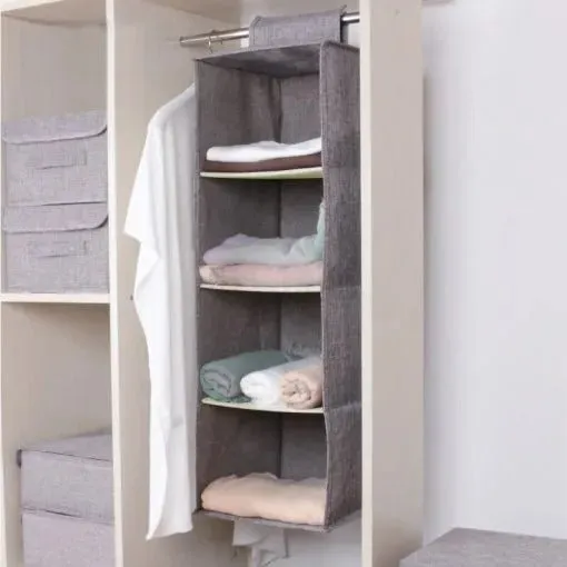 4 Layers Foldable Hanging Wardrobe Organizer (In 3 Colors)