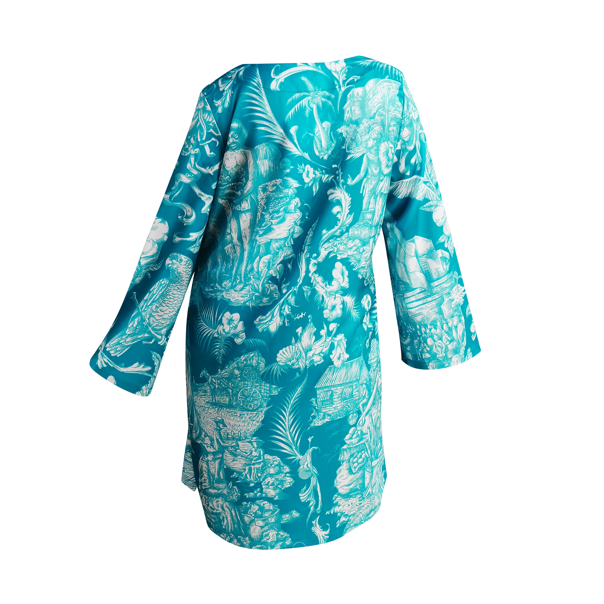 50TH INDEPENDENCE TUNIC DRESS-AQUA