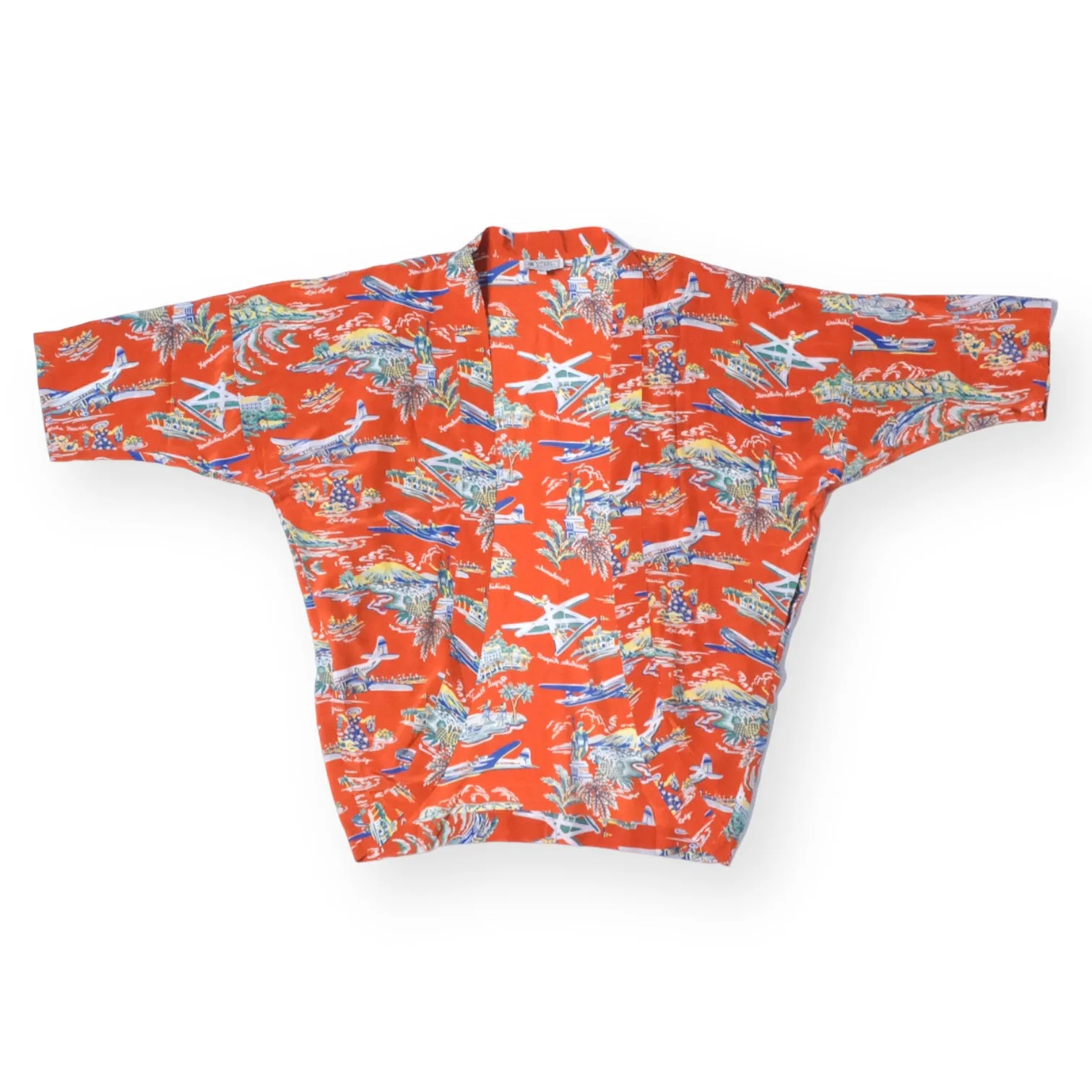 Airways (Kimono Cover-Up) - Mandarin Red