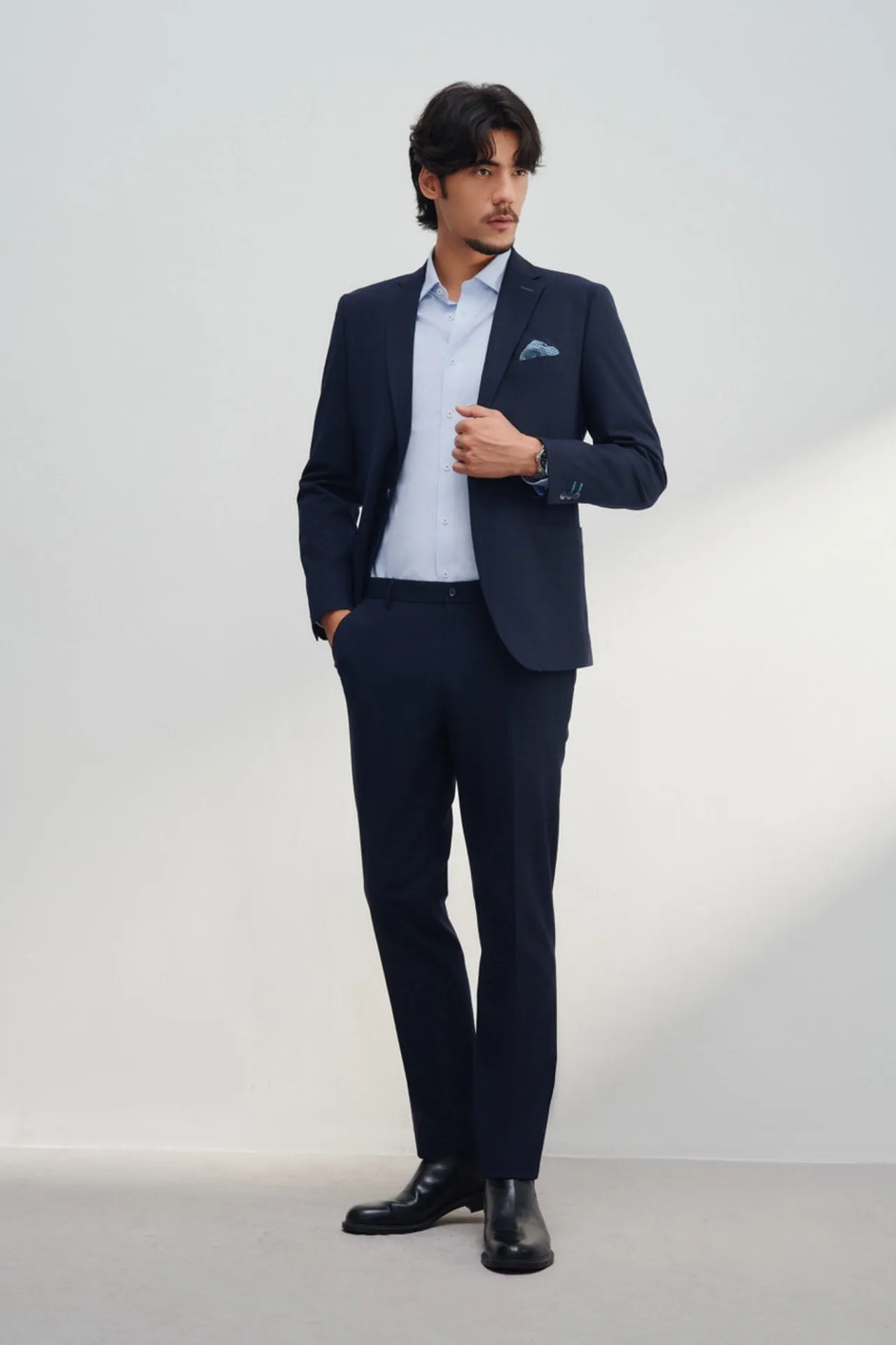 Anti-Bacterial Slim Fit Check Suit Blazer