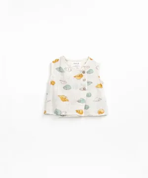 Baby Unisex Tops | Woven Shirt- Whelk Print | Play Up