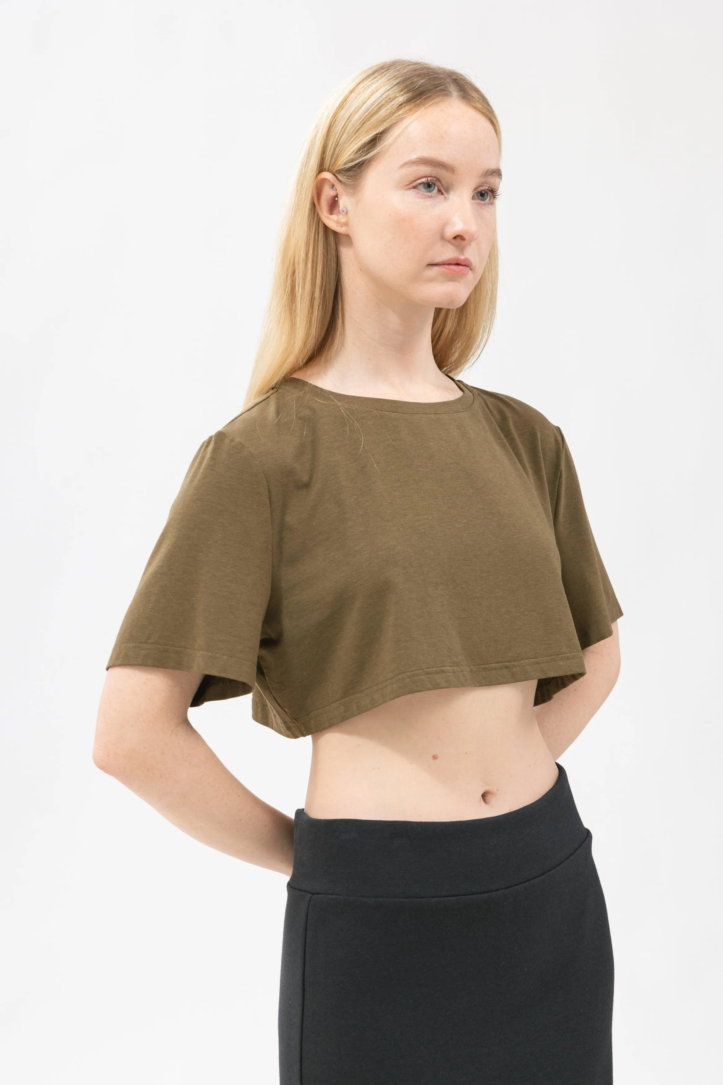 Bamboo Cropped Belly Tee