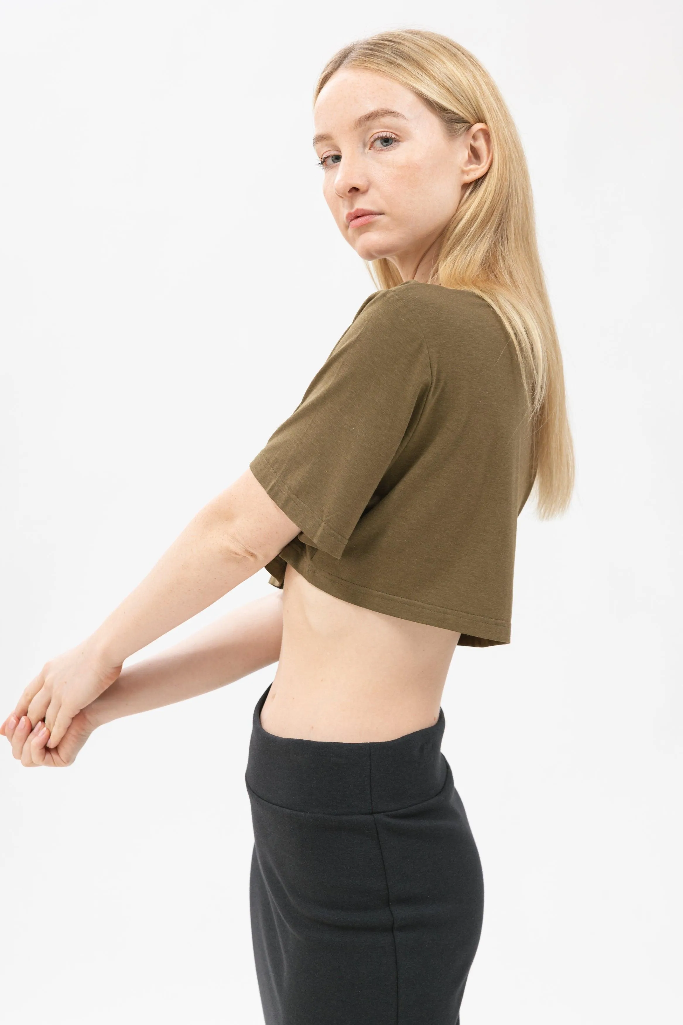 Bamboo Cropped Belly Tee