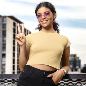 Beige Crop Top