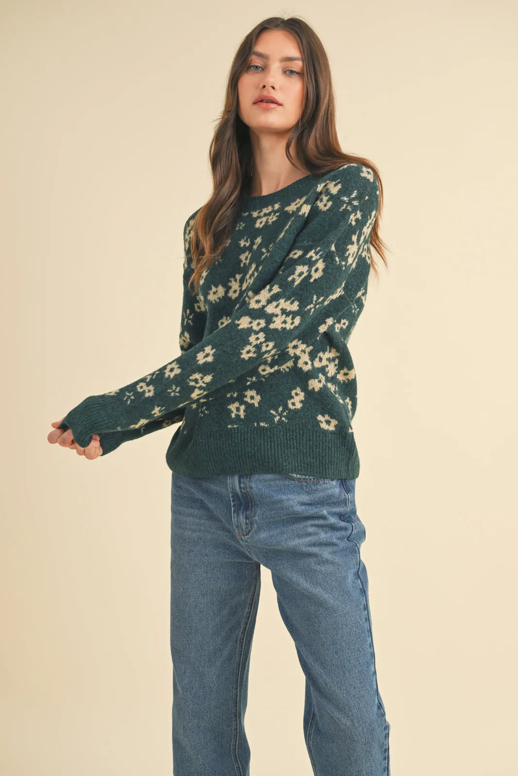 Bella Floral Brushed Sweater