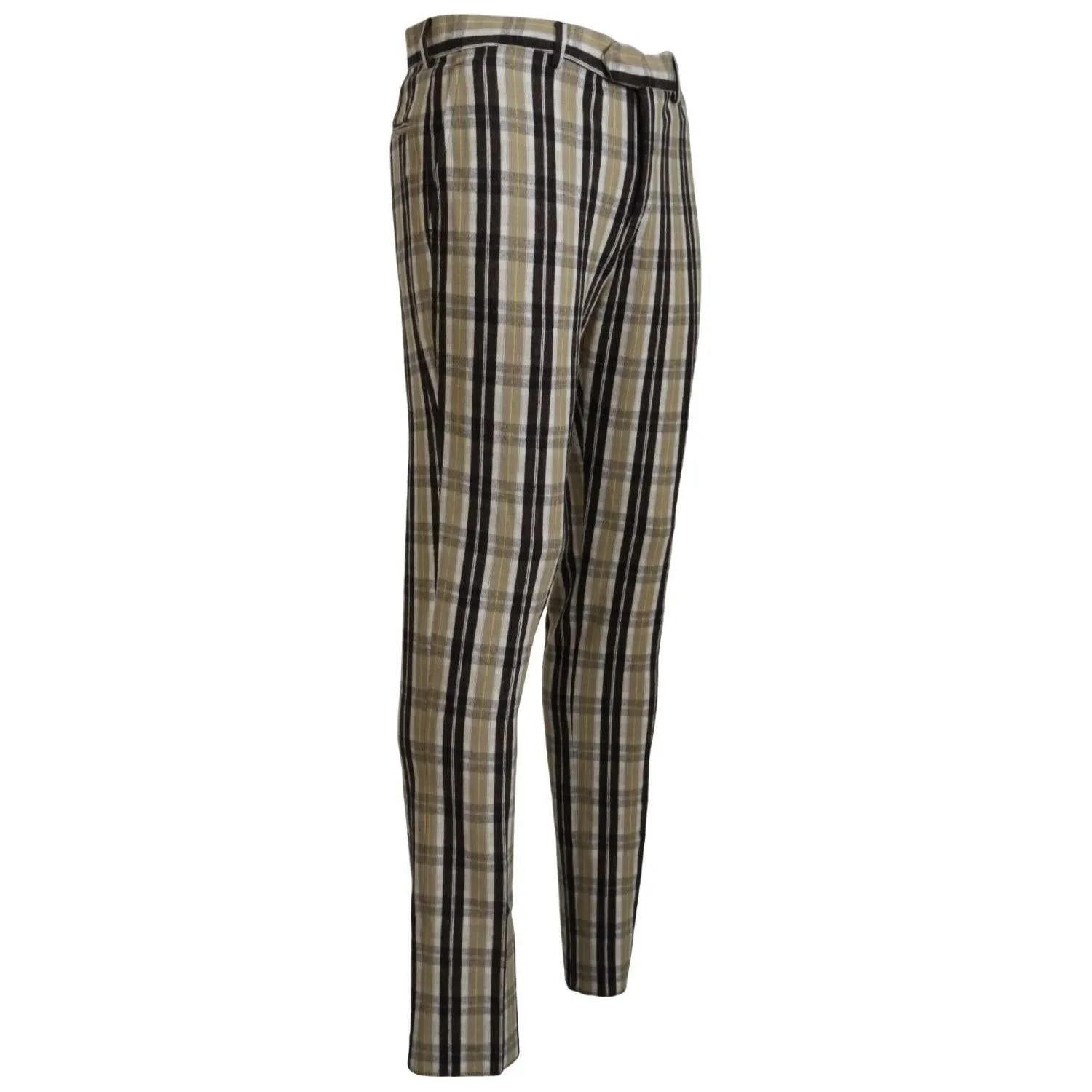 BENCIVENGA Chic Multicolor Checkered Cotton Pants