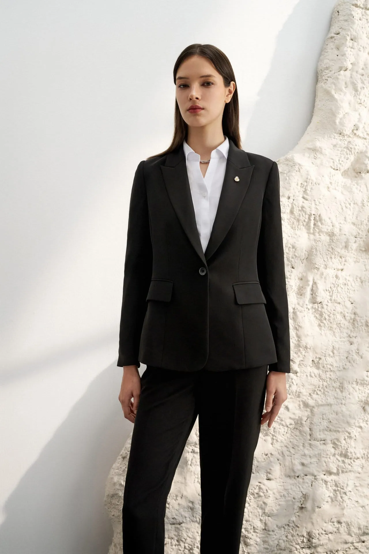 Cool Touch & Anti UV Suit Blazer with Brooch