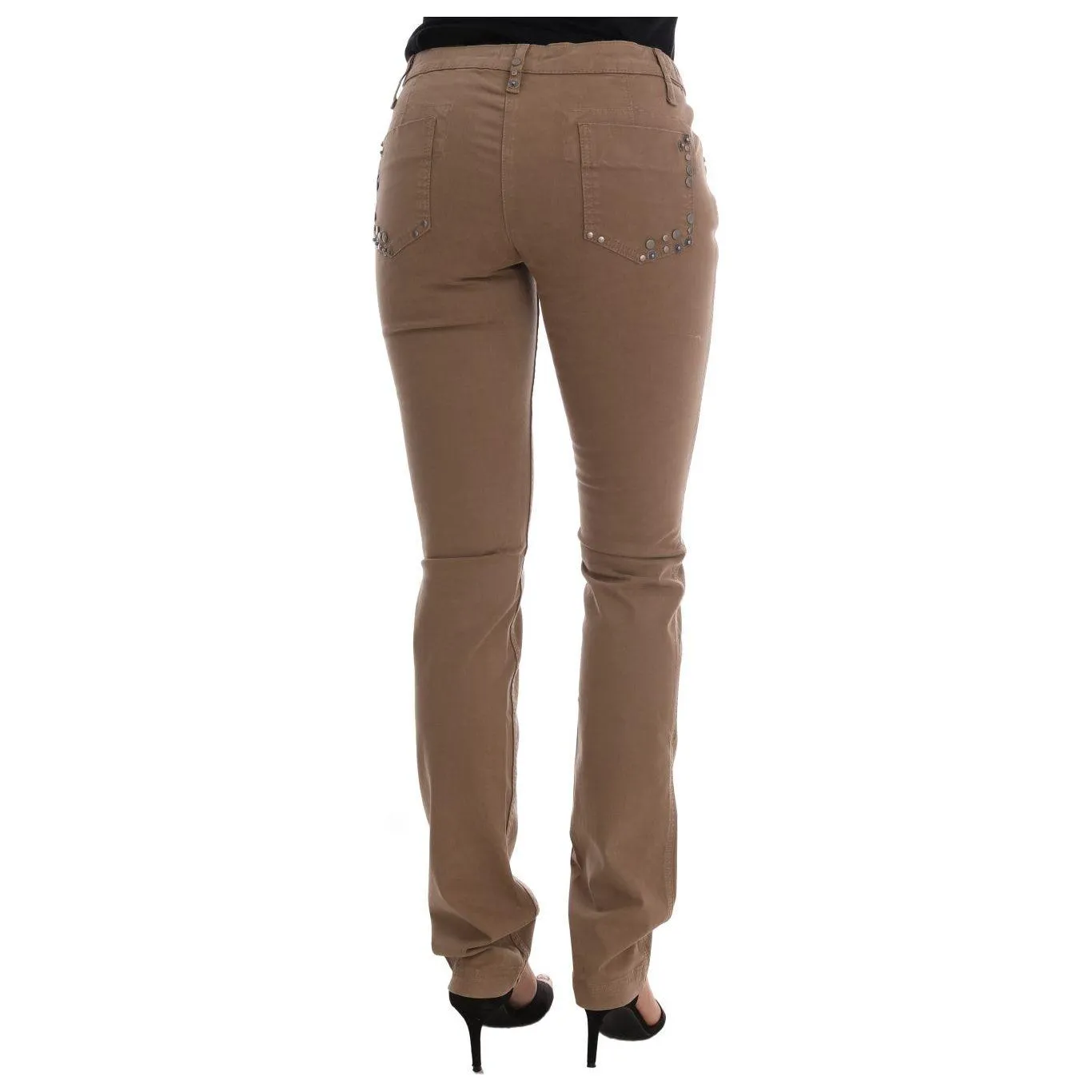 Costume National Beige Super Slim Fit Designer Jeans