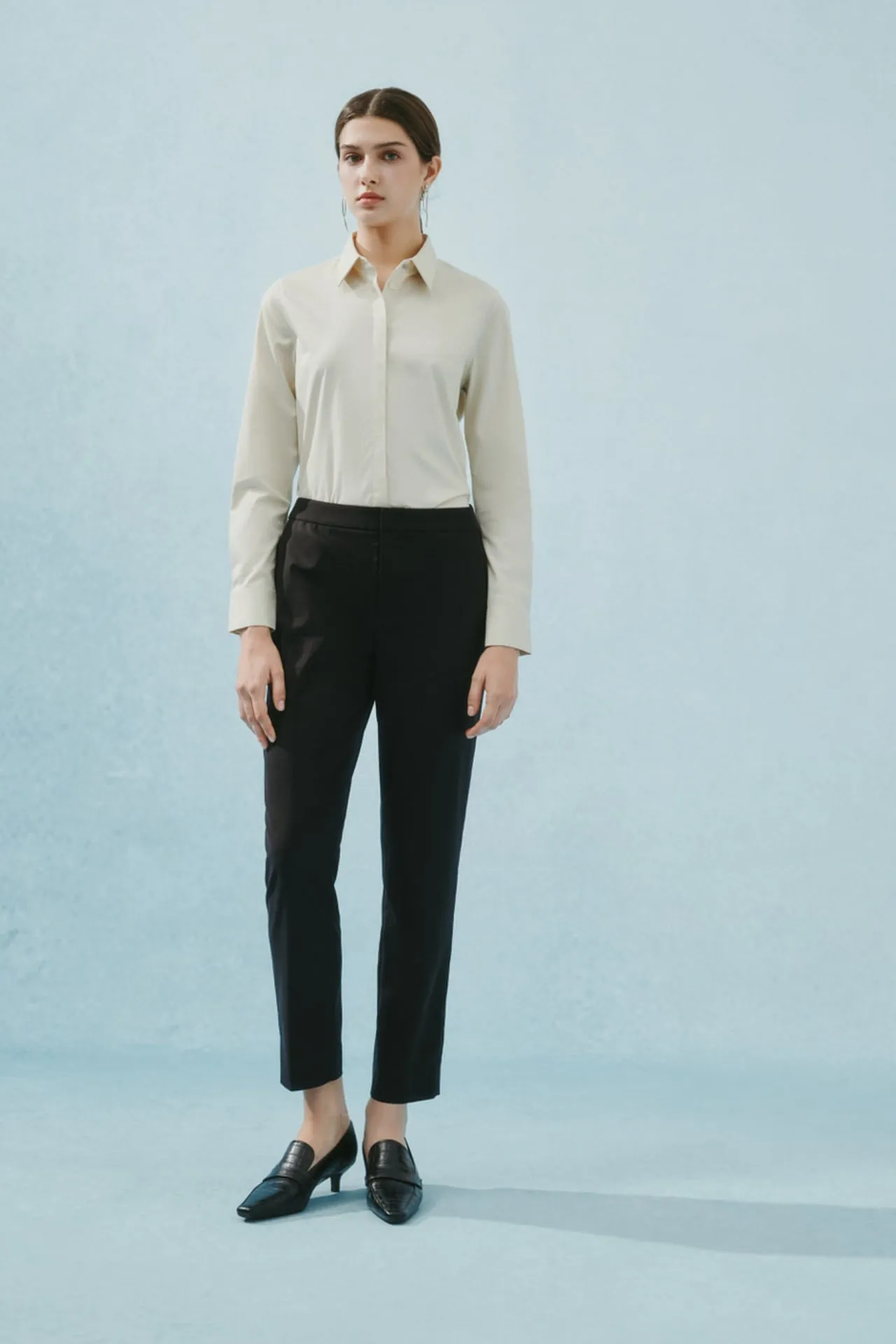 Cotton Blend Suit Pants