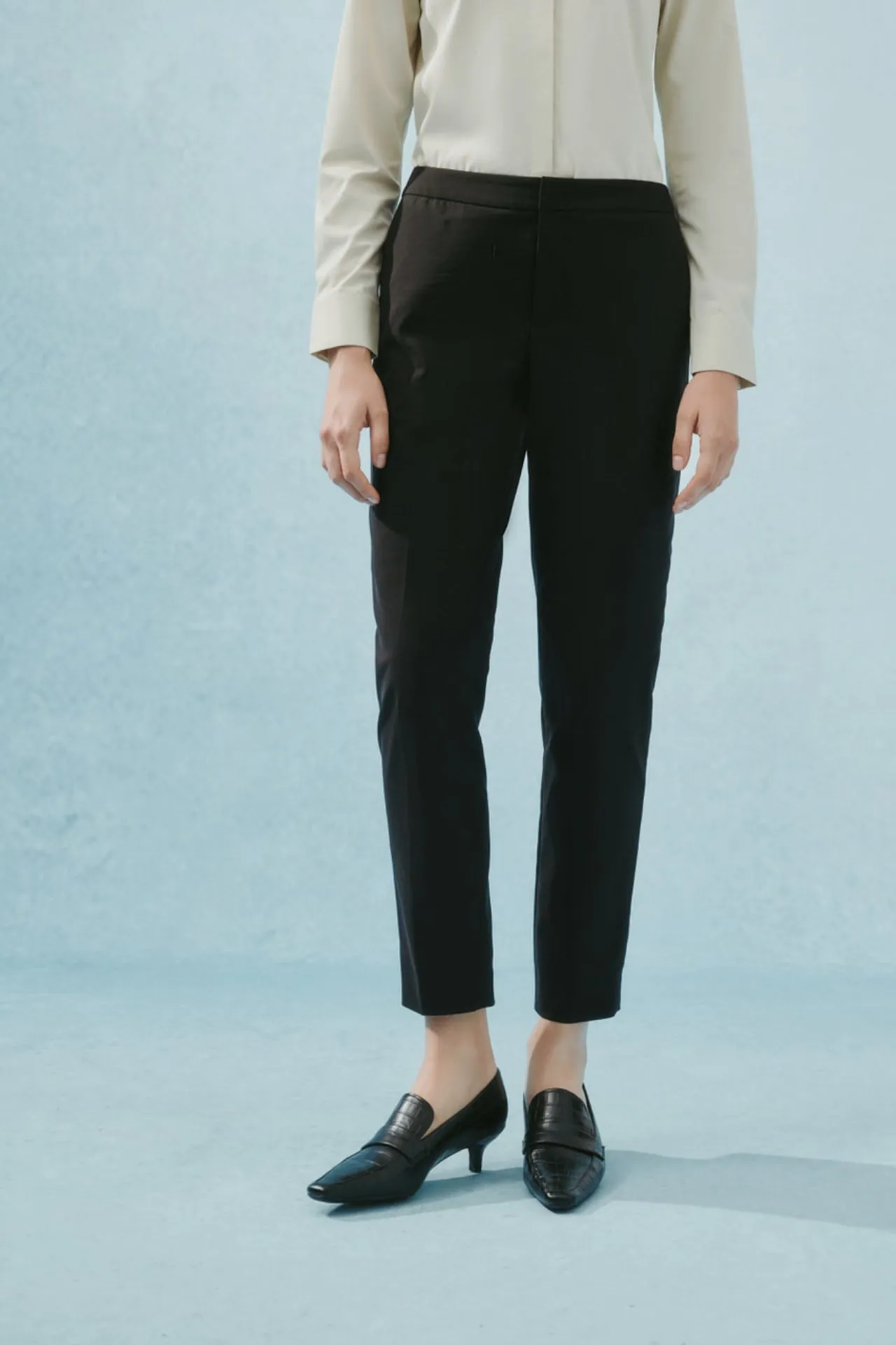 Cotton Blend Suit Pants