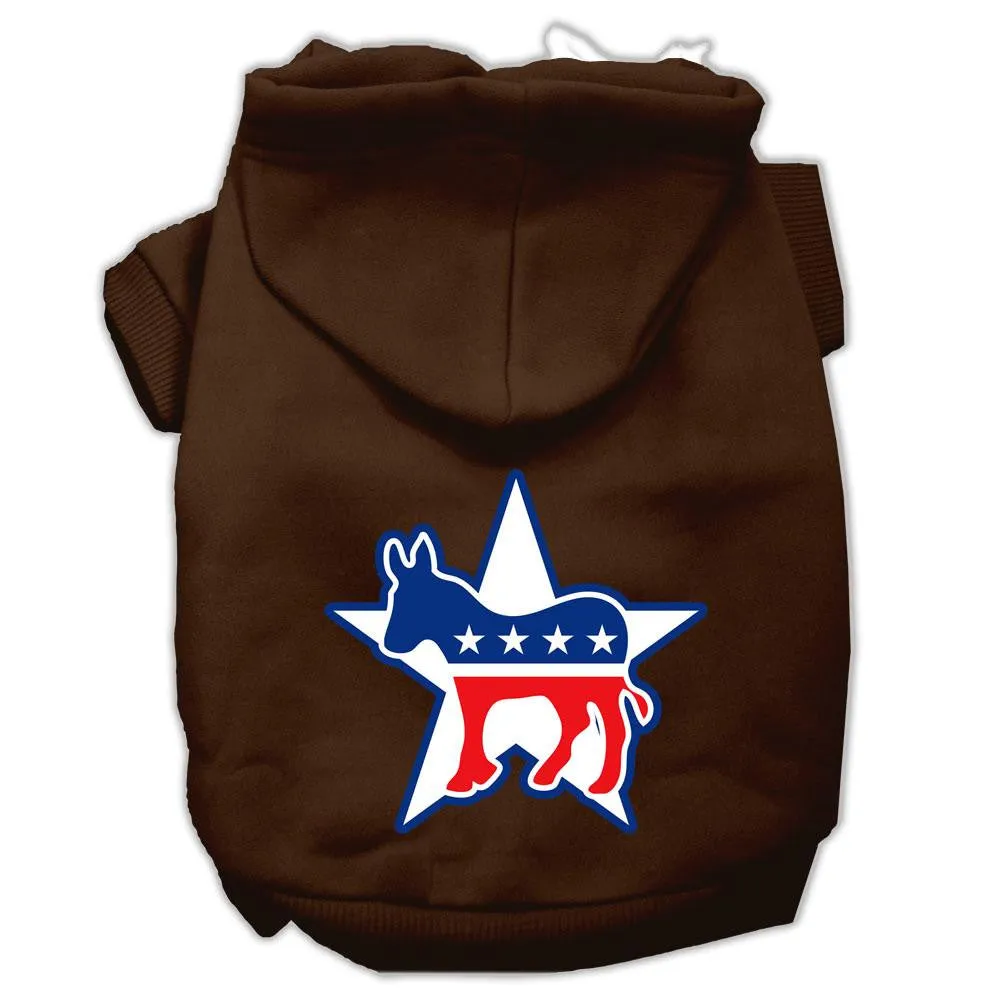 Democrat Screen Print Pet Hoodies Brown Size XL (16)