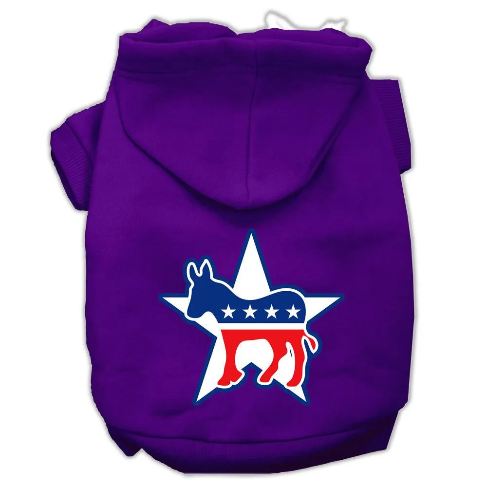 Democrat Screen Print Pet Hoodies Purple Size Lg (14)