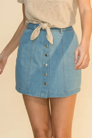 Denim Mini Skirts