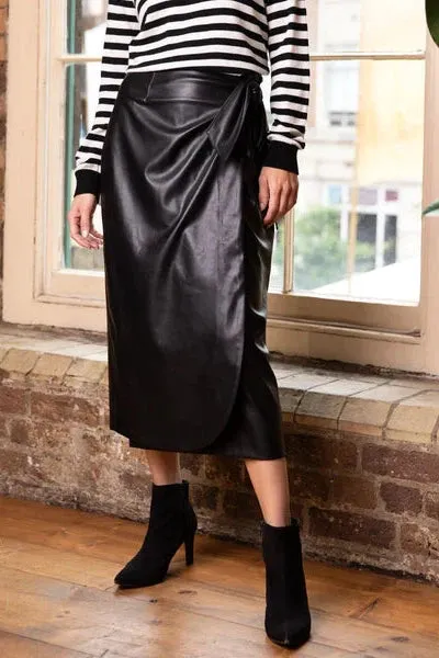 Eleven Loves Rosanna Bio Leather Wrap Skirt