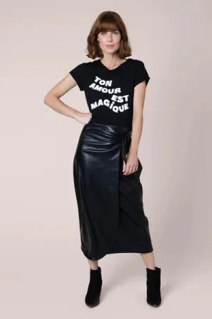 Eleven Loves Rosanna Bio Leather Wrap Skirt