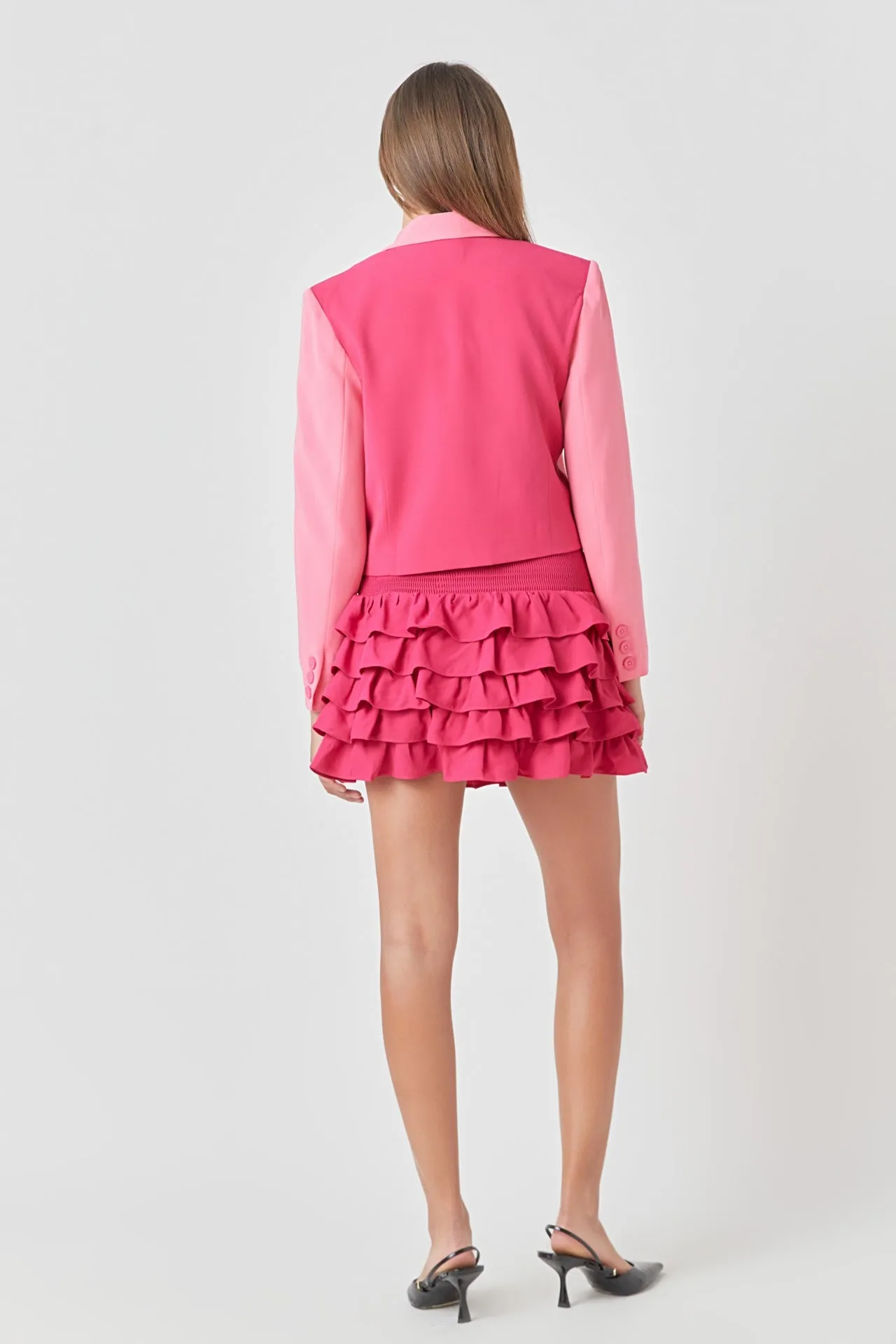 Endless Rose - Colorblock Short Blazer