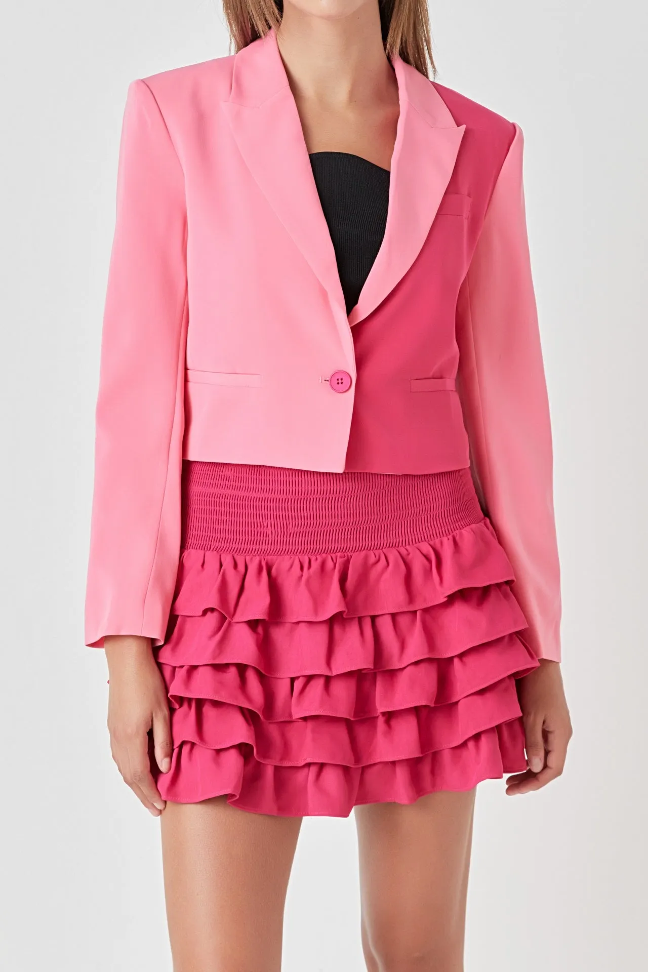 Endless Rose - Colorblock Short Blazer