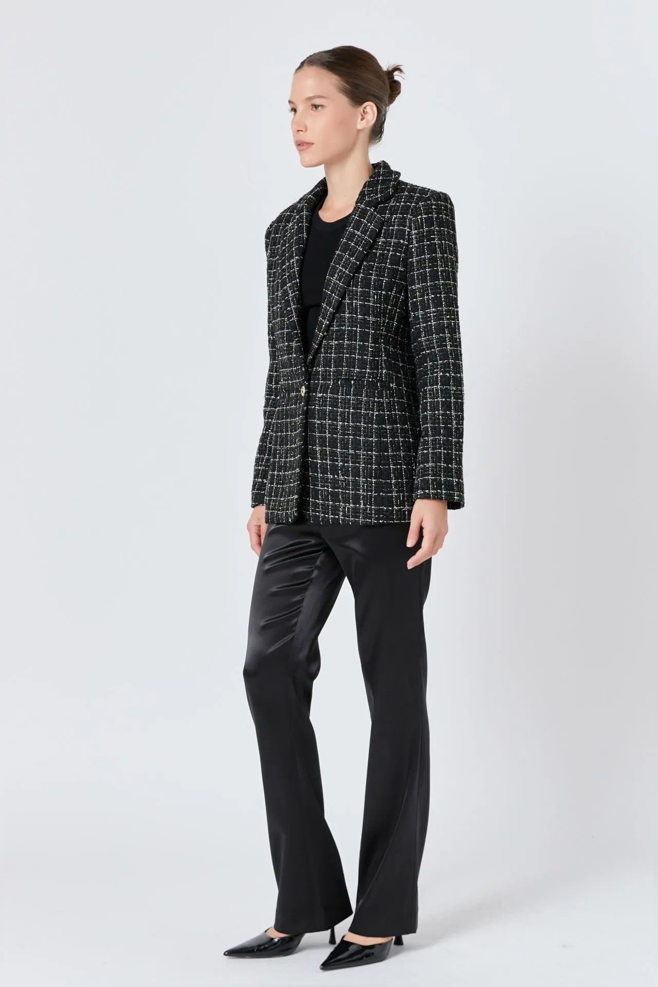 Endless Rose - Tweed Single Breasted Blazer