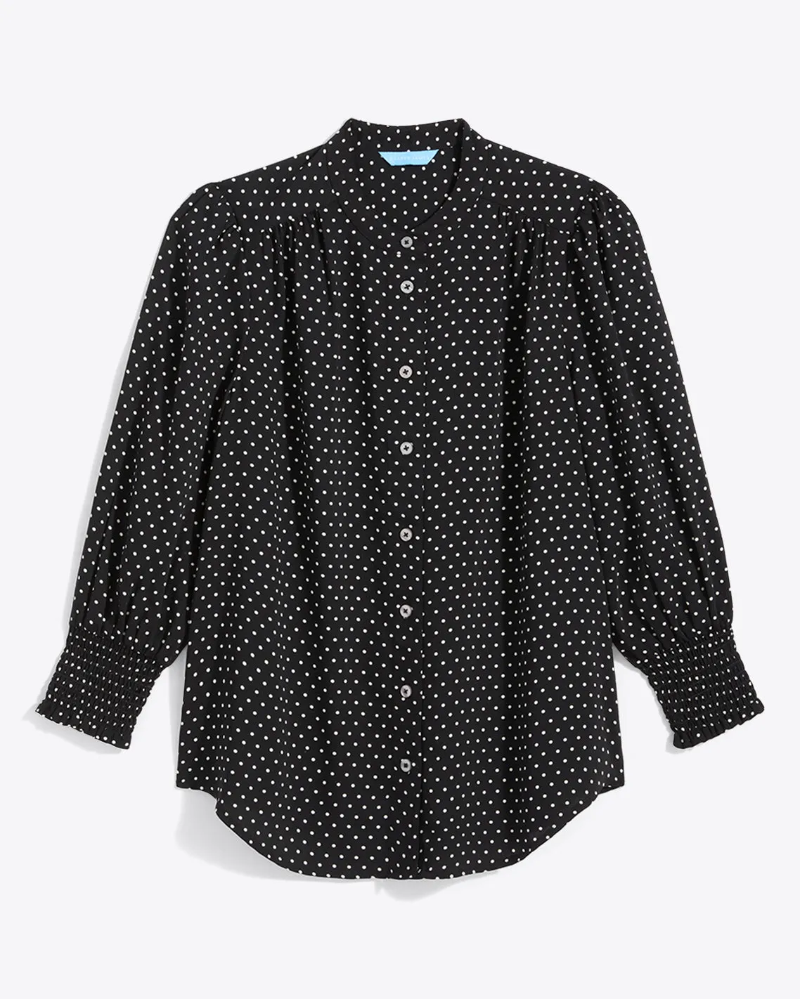 Evelyn Buttondown Top in Polka Dot