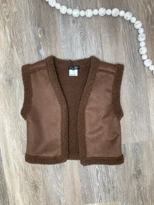 FLO Brown Sherpa Faux Suede Vest