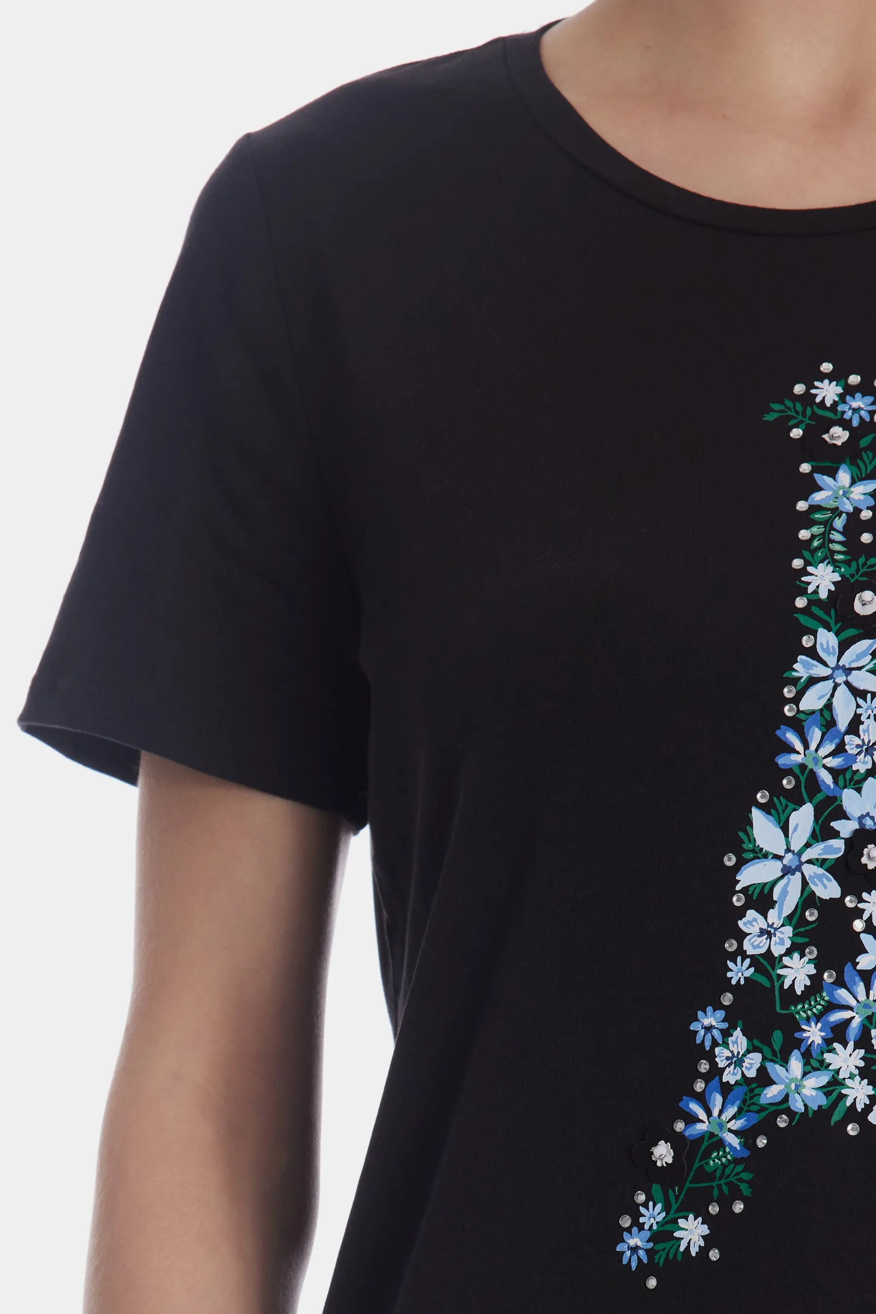 Floral Eiffel Graphic T-Shirt