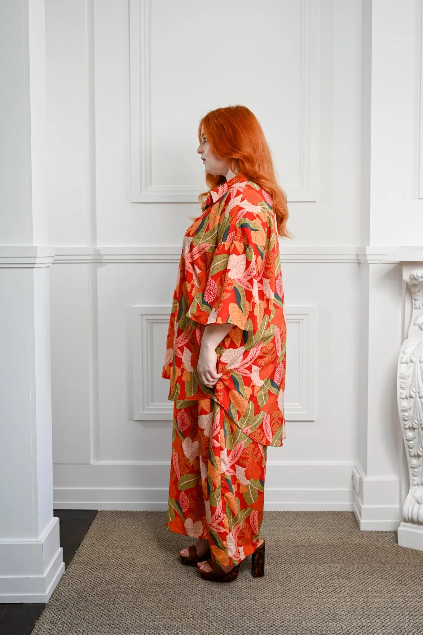 Florence Pants - Orange floral