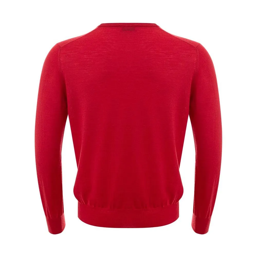 Gran Sasso Elegant Red Wool Sweater for Men