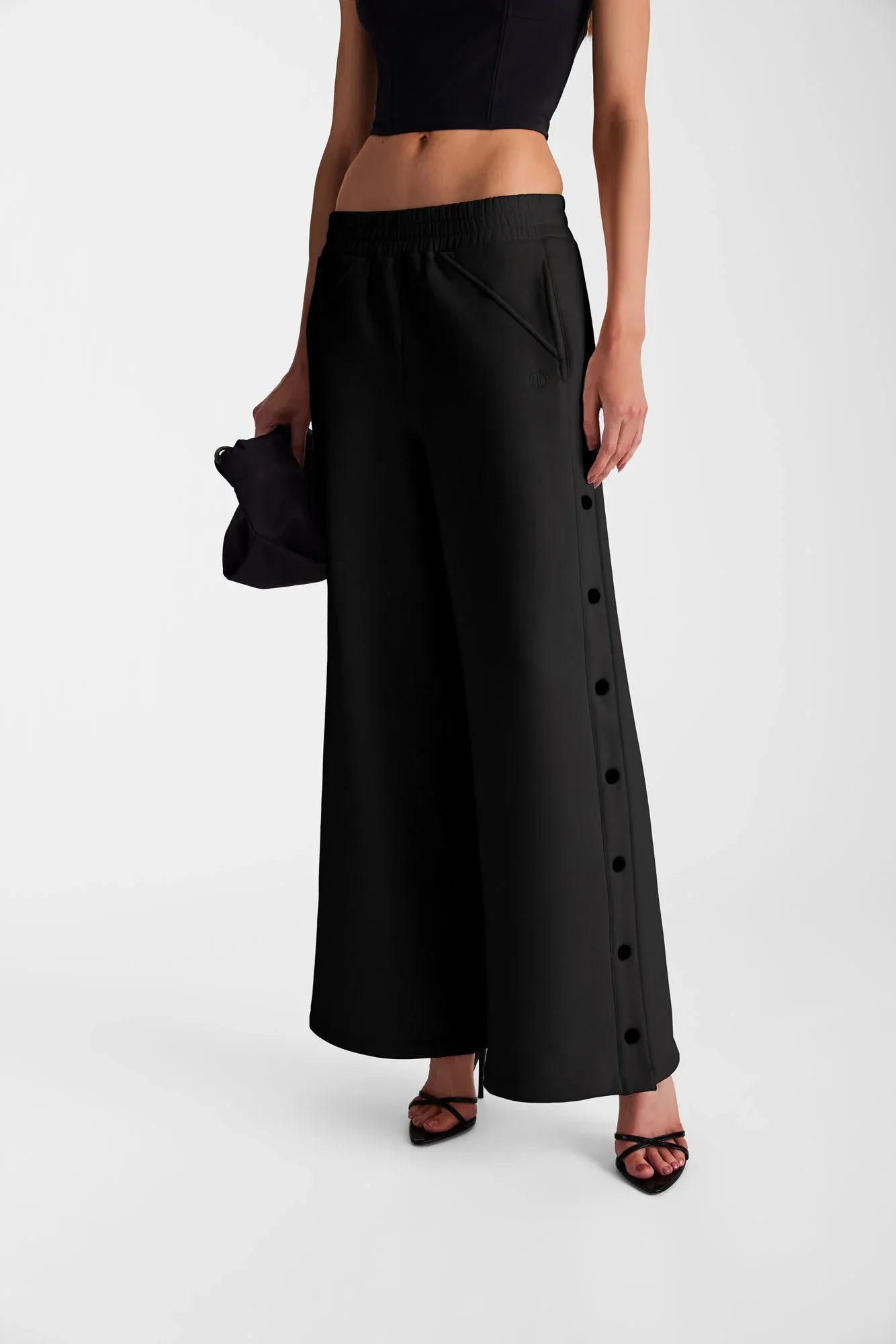 In/One Thalia Wide Leg Snap Pants