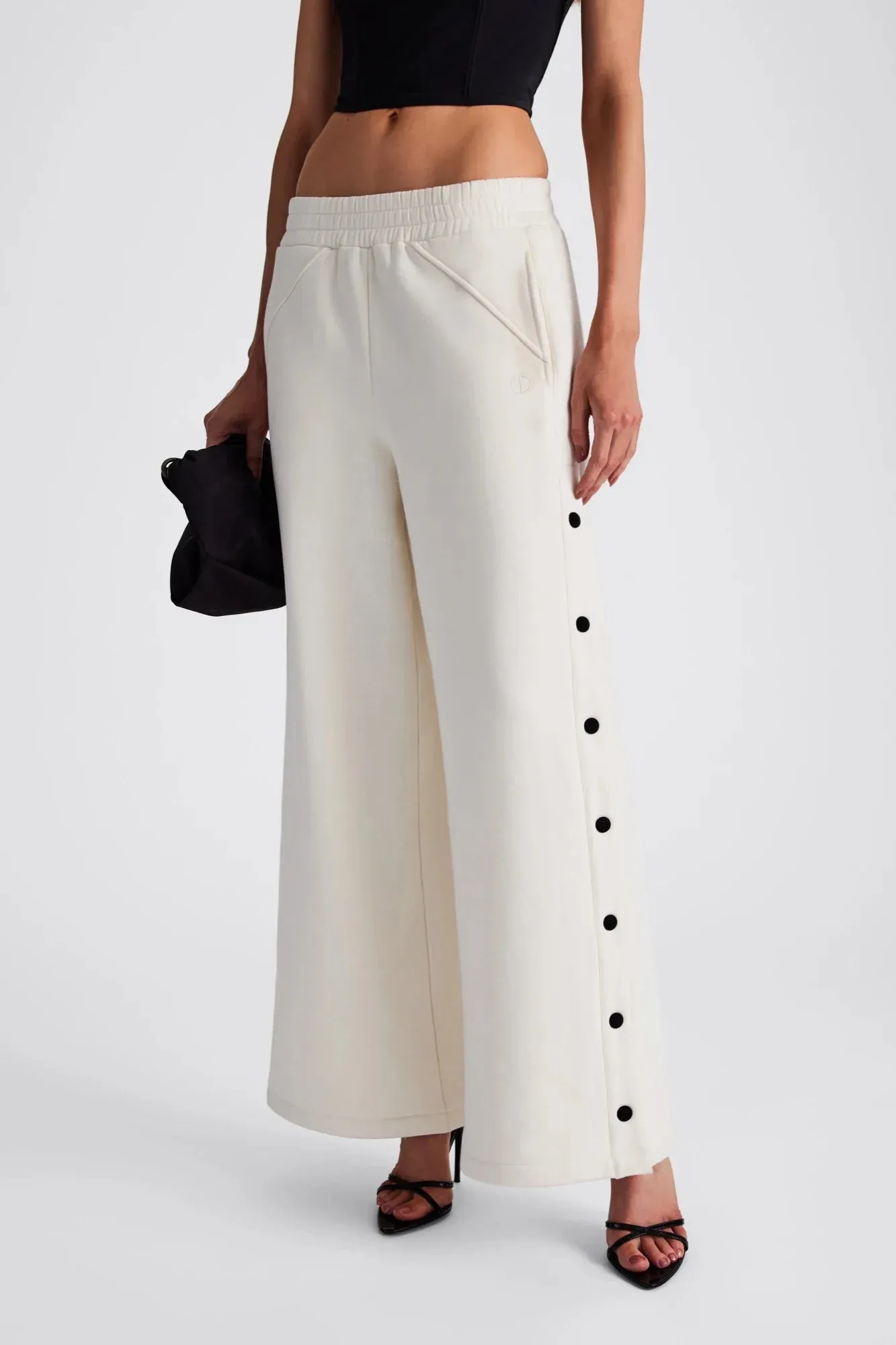 In/One Thalia Wide Leg Snap Pants