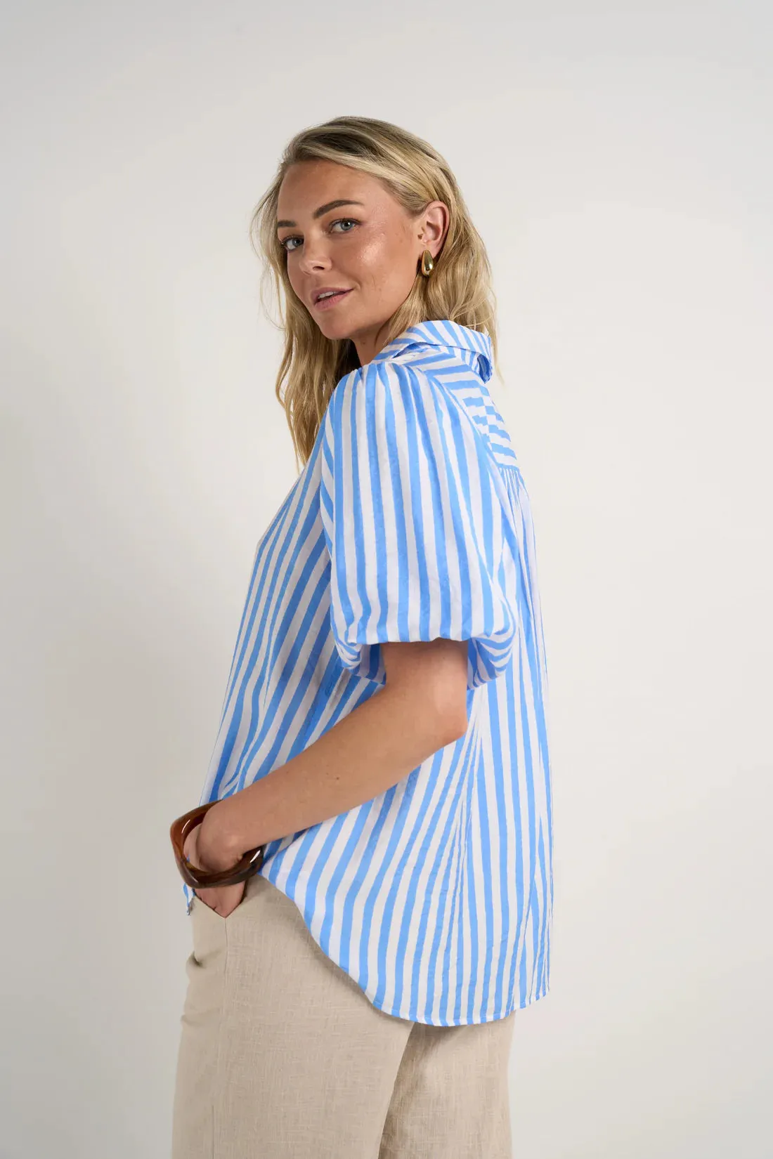 Ivy   Jack Harmony Blue Stripe Shirt