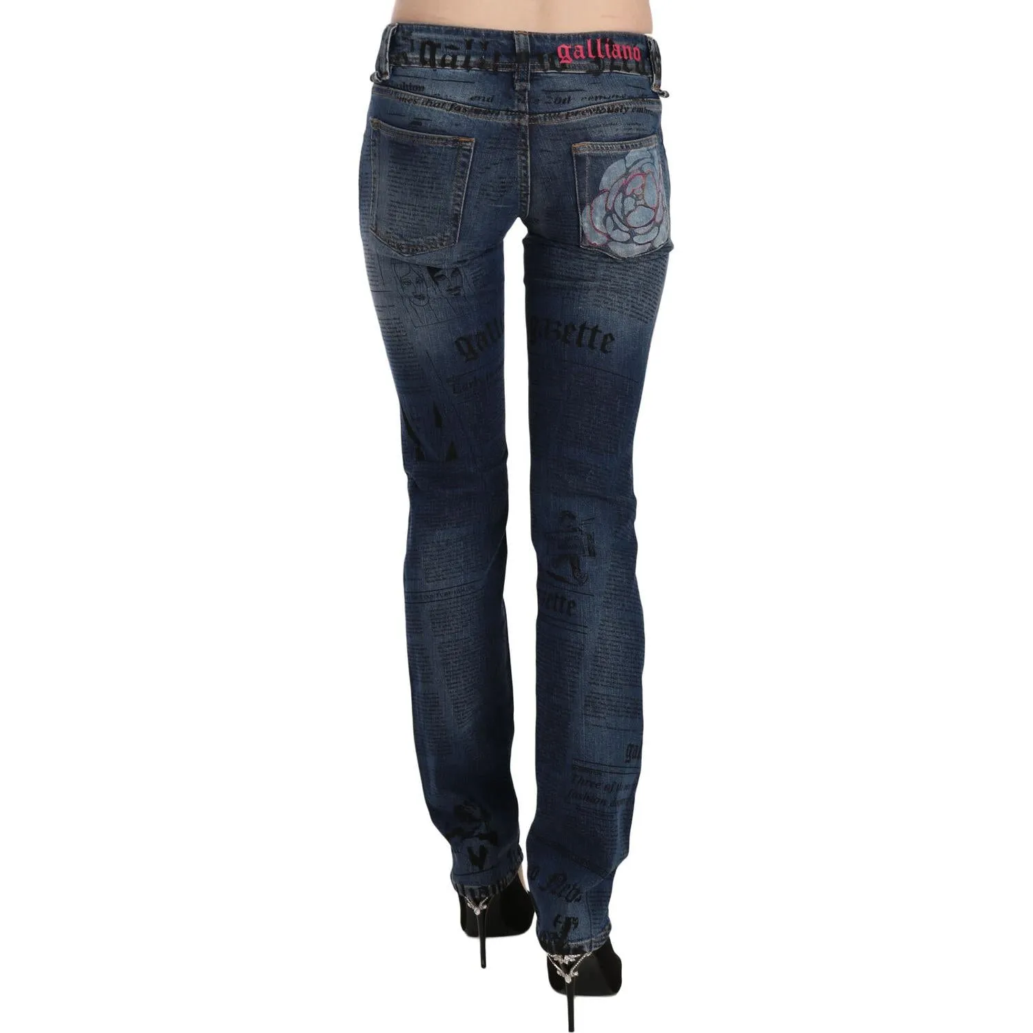 John Galliano Chic Blue Gazette Skinny Denim