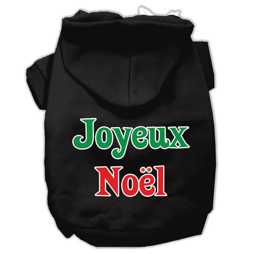 Joyeux Noel Screen Print Pet Hoodies Black XL (16)