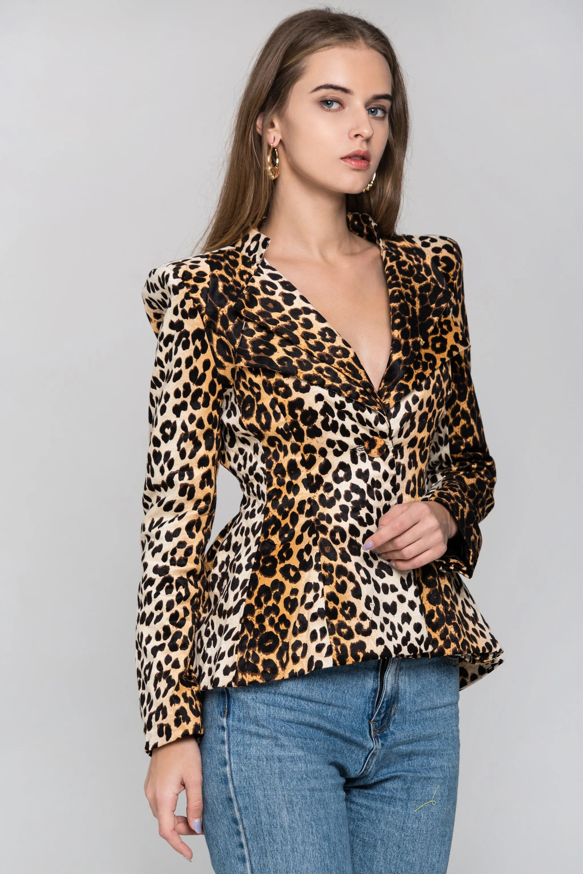 Leopard Print Blazer