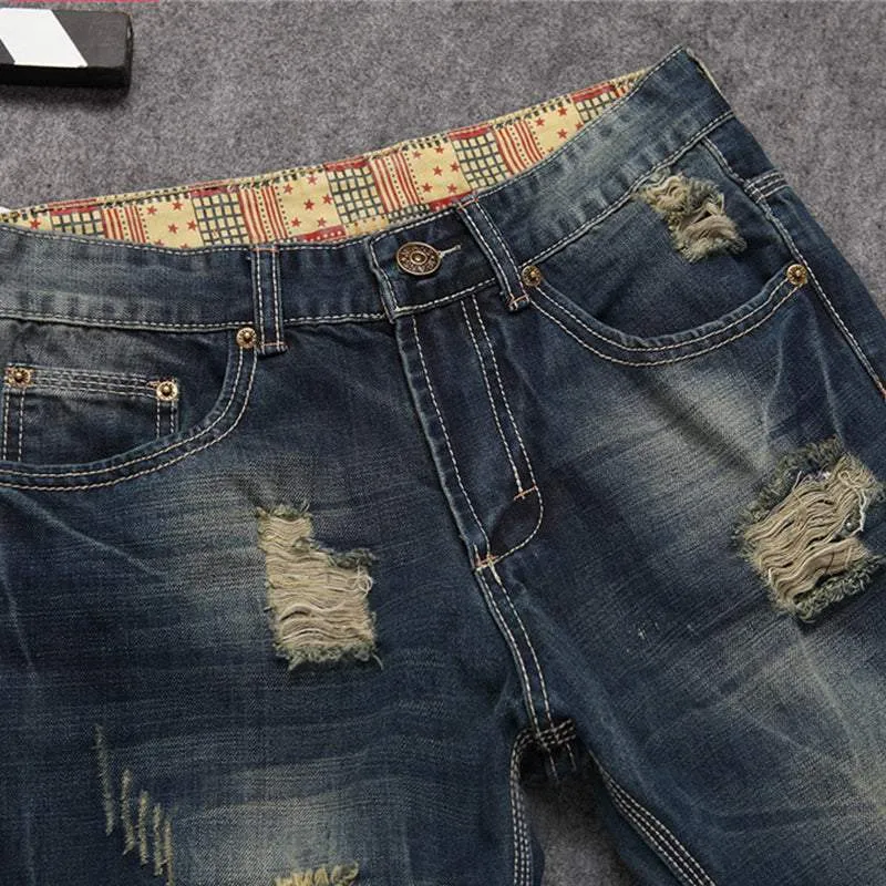 Men's Vintage Ripped Jeans