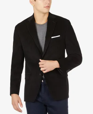 Michael Kors Men's Modern Fit Corduroy Blazer, Black