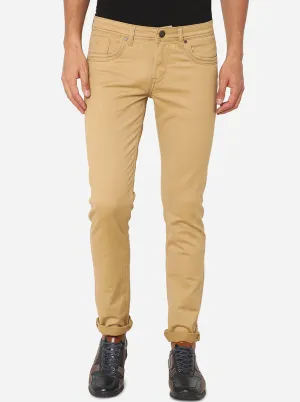 Mustard Yellow Solid Slim Fit Jeans | JadeBlue