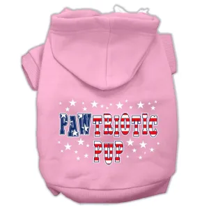 Pawtriotic Pup Screen Print Pet Hoodies Light Pink L (14)