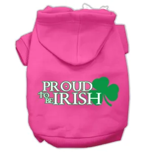 Proud To Be Irish Screen Print Pet Hoodies Bright Pink Size Med (12)