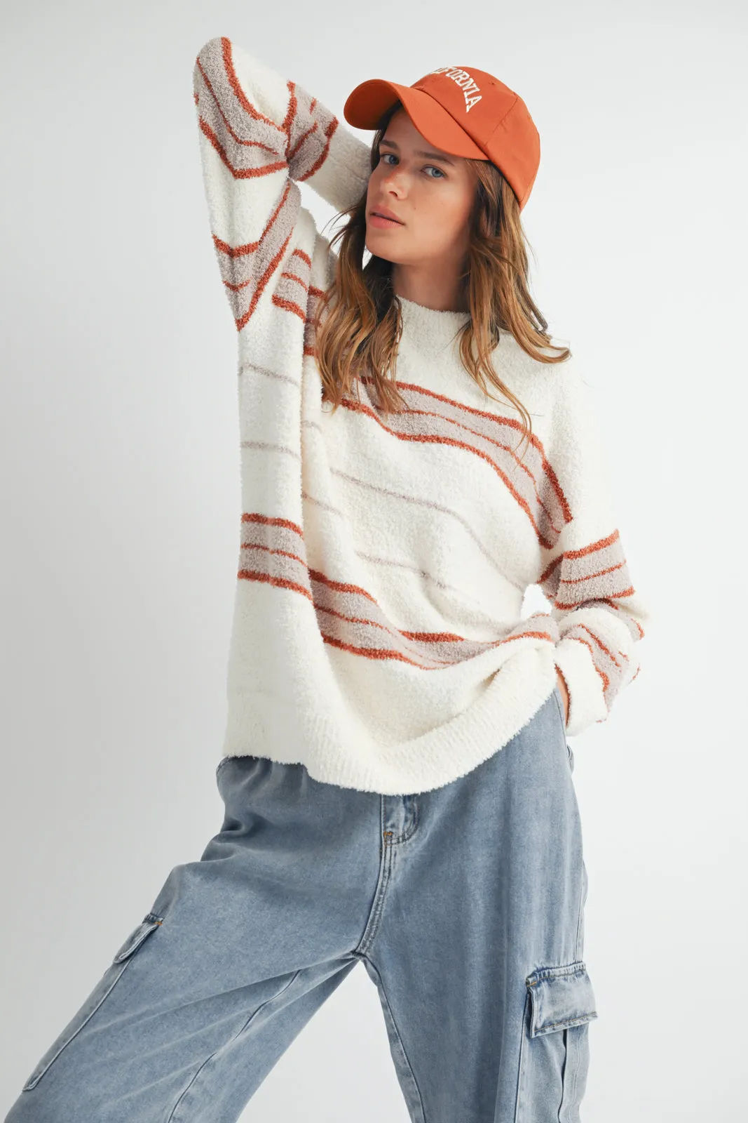 Reegan Striped Blanket Sweater