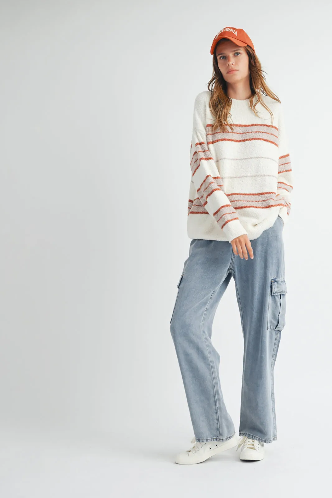 Reegan Striped Blanket Sweater