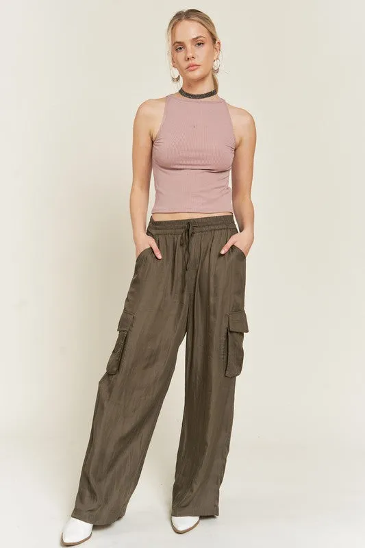 SATIN CARGO PANTS  *Online Only*