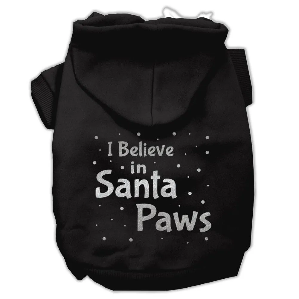 Screenprint Santa Paws Pet Hoodies Black Size XXXL (20)