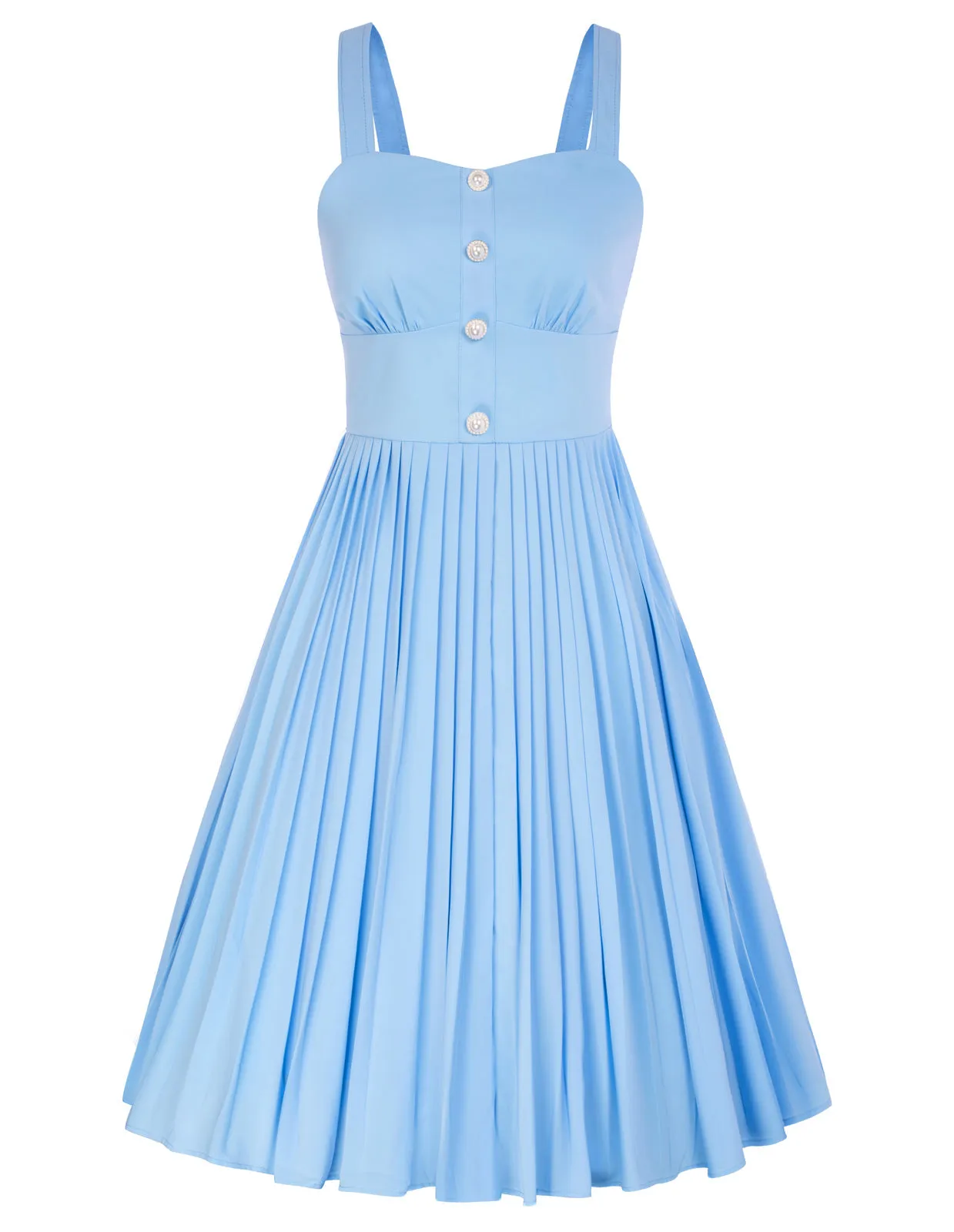 Seckill Offer⌛Pleated Dress with Cape Sweetheart Neck Smocked Back A-Line Dress