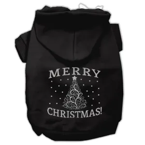 Shimmer Christmas Tree Pet Hoodies Black Size XS (8)