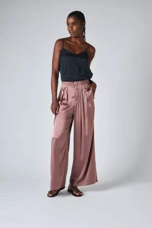 Silk Wide-Leg Trouser