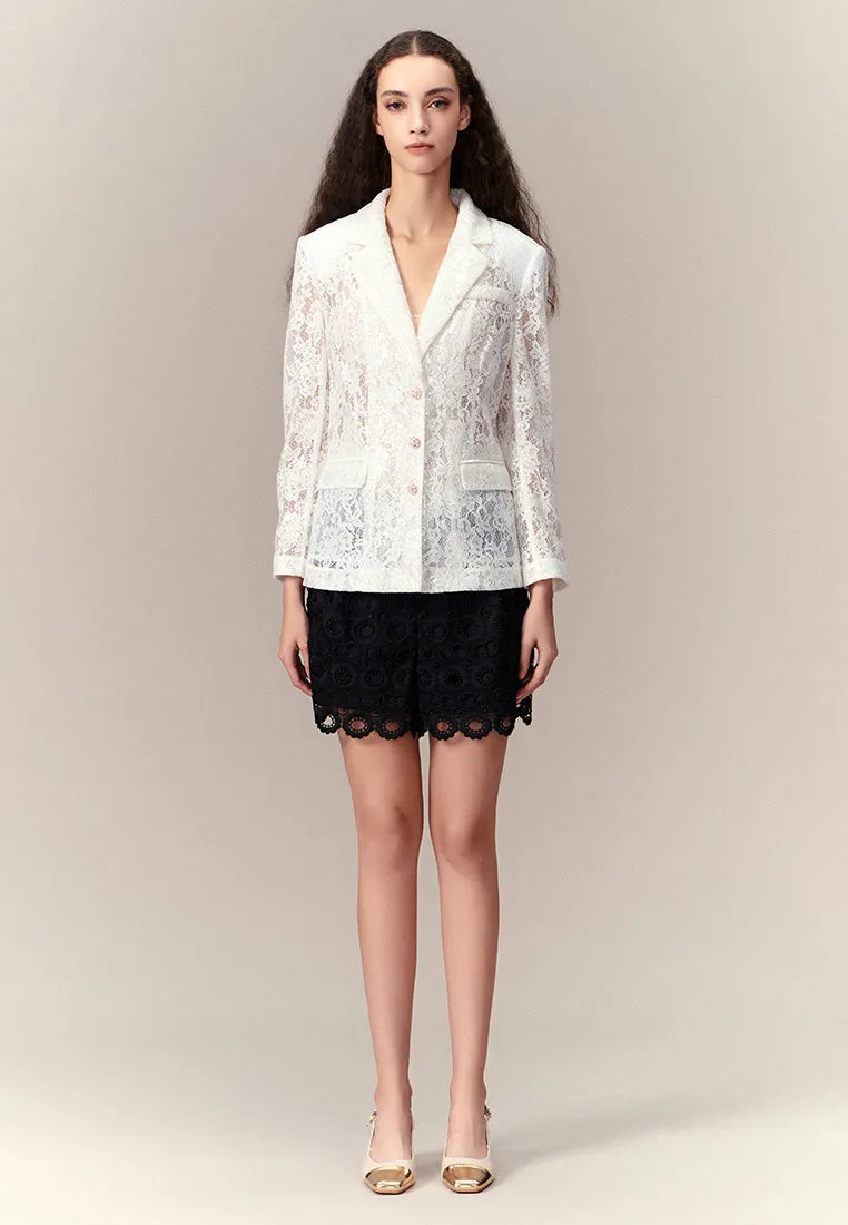 Single-breasted Lace Jacket