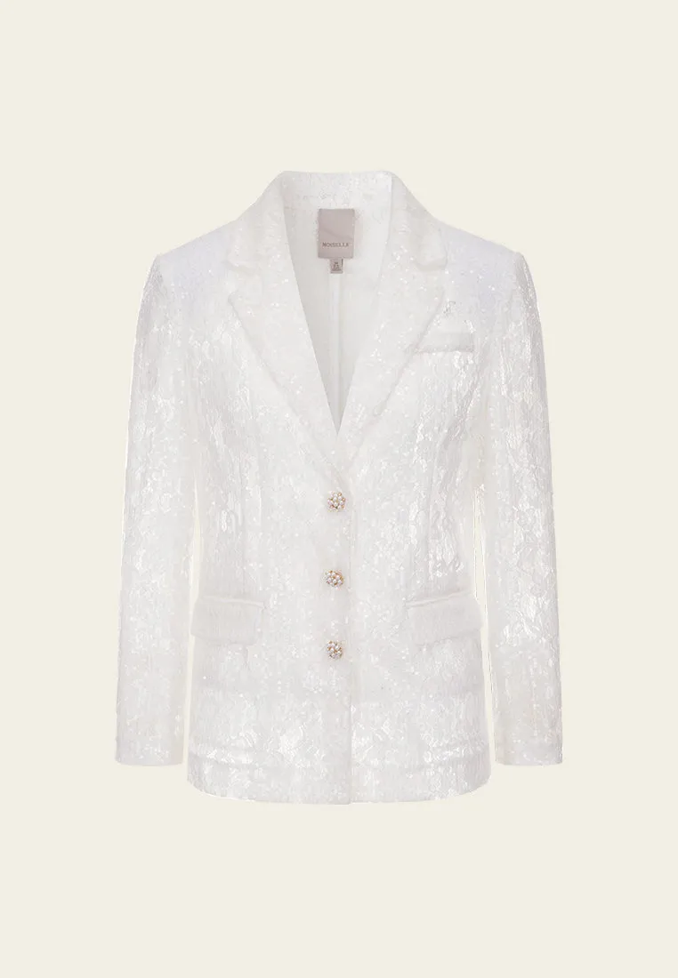 Single-breasted Lace Jacket