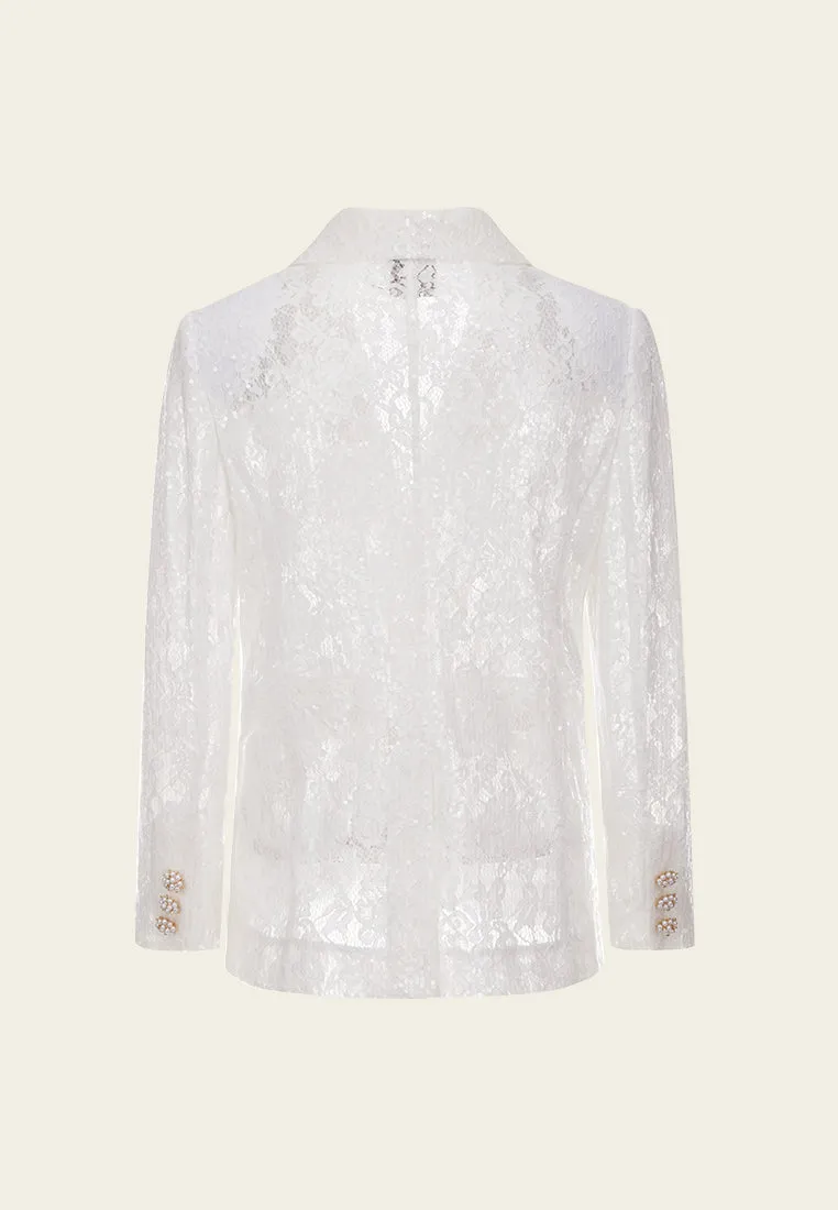 Single-breasted Lace Jacket