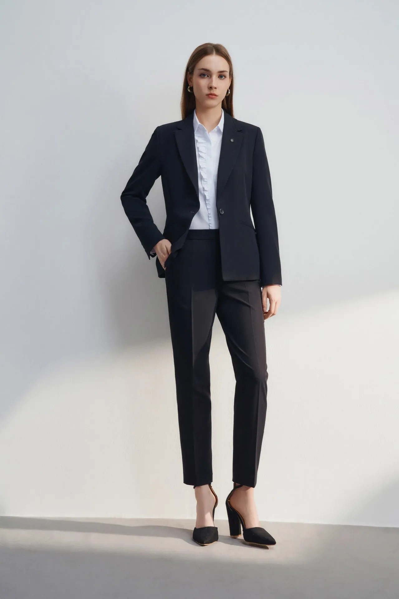 Slim Fit Twill Suit Blazer